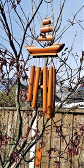 Handgemaakte &ndash; Japanse - bamboe - windgong - hanger met - Zen - geluid.