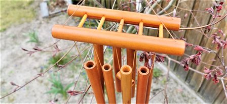 Handgemaakte &ndash; Japanse - bamboe - windgong - hanger met - Zen - geluid.