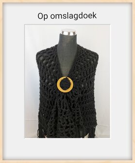 Sjaal ring-bamboe look-handige ring om een sjaal/omslagdoek vast te zetten zonder gaatjes maken.