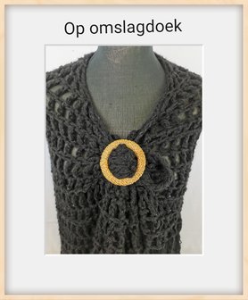 Sjaal ring-bamboe look-handige ring om een sjaal/omslagdoek vast te zetten zonder gaatjes maken.