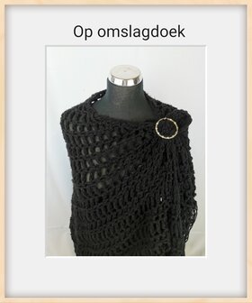 Sjaal ring, handige ring om een sjaal/omslagdoek vast te zetten zonder gaatjes maken.