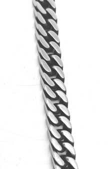 Armband, grobes rechteckig glied, Karabinerverschluss, Edelstahl