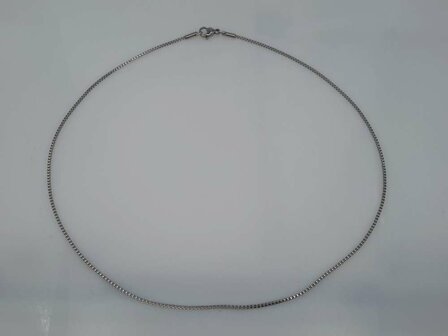 Edelstaal fijne schakelketting, L 60 cm