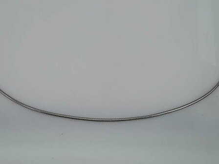 Edelstaal Ronde slangenketting, L 45 cm