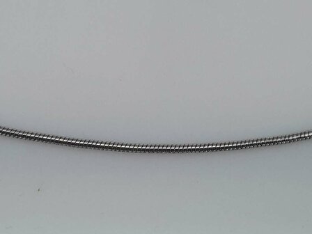 Edelstaal Ronde slangenketting, L 45 cm