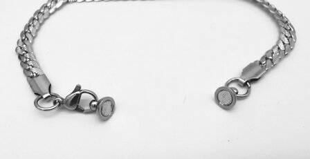 Edelstahl 5 x Magnetverschluss - rund Silber - &Oslash;6mm - Schmuckverschluss - Magnetverschluss.