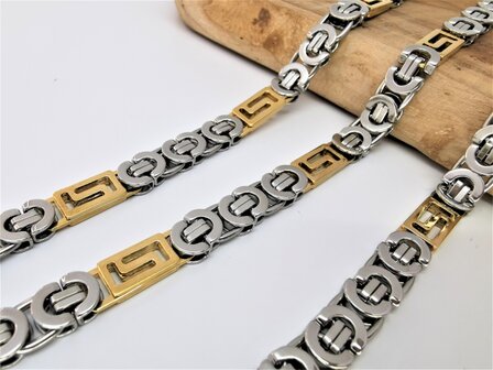 Wordt erger atomair eerlijk setzen König Kette mit armband aus Edelstahl 316L Gold-und Silber Coarse - lili-handel Wordt erger atomair eerlijk setzen König Kette mit armband aus Edelstahl 316L Gold-und Silber Coarse - lili-handel