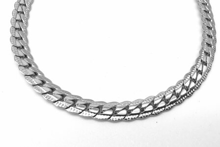 Fantasy Halskette gegl&auml;ttet Gourmet Silber - 45 cm Breite 5,7 mm