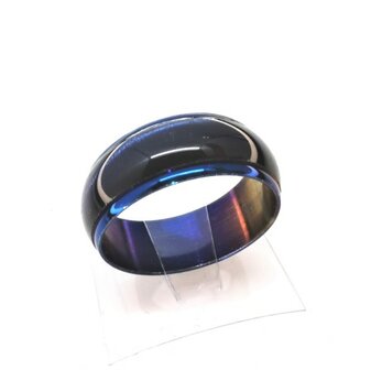 Ringe blau, 3d blaue Katzenauge, edelstahl.