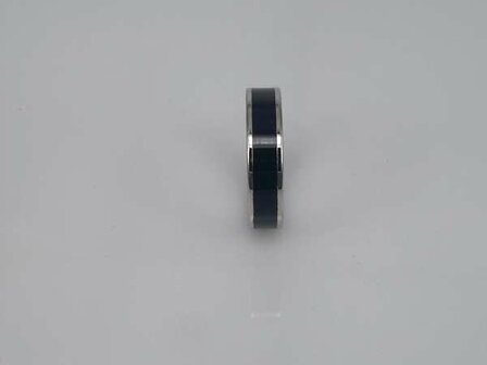 Edelstahl Ringe, silber farbe mit mittle schwarze