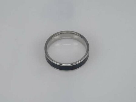 Edelstahl Ringe, silber farbe mit mittle schwarze