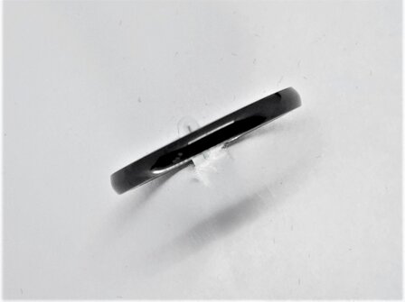 Edelstahl schwarz Ringe, rund, glatt als minimalistischer Ring-Rosa Ring-Kinderring Box 36St