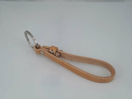 Sleutelhanger leren Riem, beige