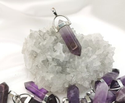 Amethyst, Edelsteinh&auml;nger, Obeliskenpendel