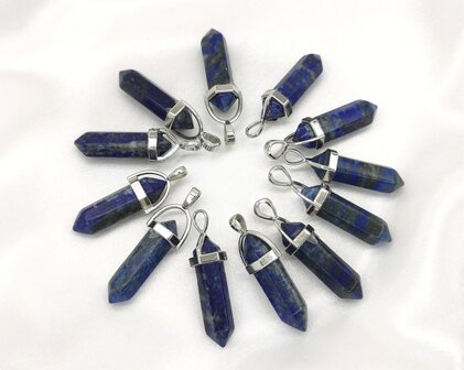 Ketting met Lapis lazuli, pegel edelsteen hanger, 
