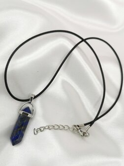 Kette mit Lapislazuli, Pegel-Edelstein-Anh&auml;nger,