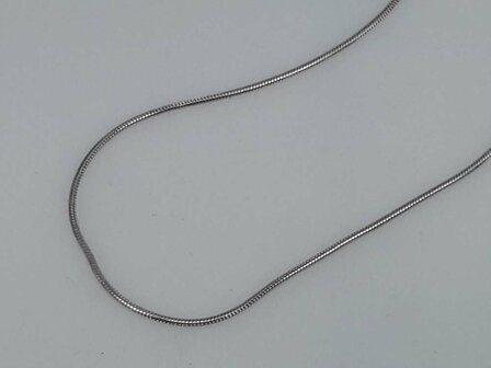 Edelstaal Ronde slangenketting, L 70 cm