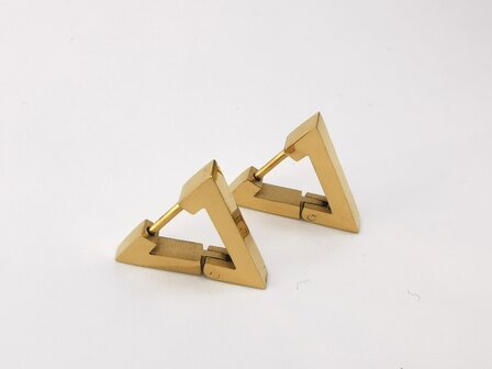 Dreieck - Ohrringe - goldfarben - Edelstahl