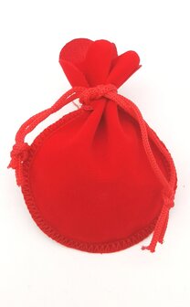 3-farbige miix Velours-Luxus-Beuteltasche, Farbe: schwarz, rot oder pink, mit Schn&uuml;rung, 9 x 7 cm, pro 10 pro Farbe