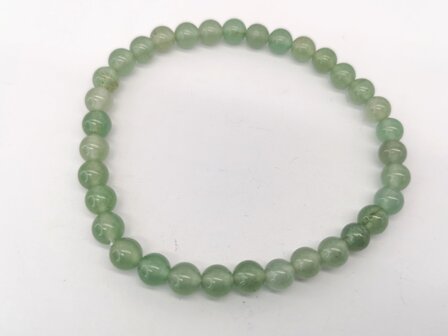 Groene Aventurijn  &ndash; 6mm Kralen Armband