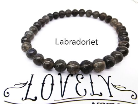 Labradoriet  &ndash; 6mm Kralen Armband