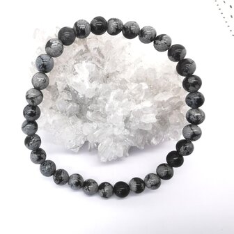 Schneeflocken-Obsidian &ndash; 6 mm Perlenarmband