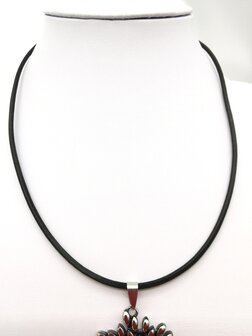 Leren Koord Ketting Zwart D3 mm