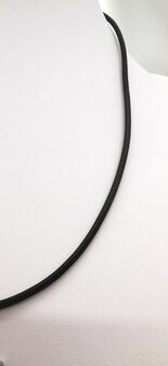 Lederbandkette Schwarz D 3 mm