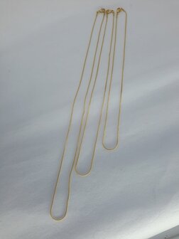 RVS goudkleurig slang/rupsketting D0.9 x L 50