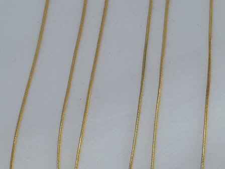 RVS goudkleurig slang/rupsketting D0.9 x L 50