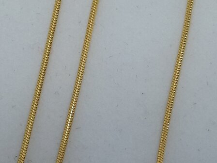 RVS goudkleurig slang/rupsketting D0.9 x L 50