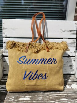 Ibiza / bohemian style Shopping - schouder - Strandtas in 3 kleur.