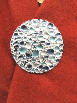 Magneet broche, rond, Abstract modern kunst, &Oslash; 48 mm.