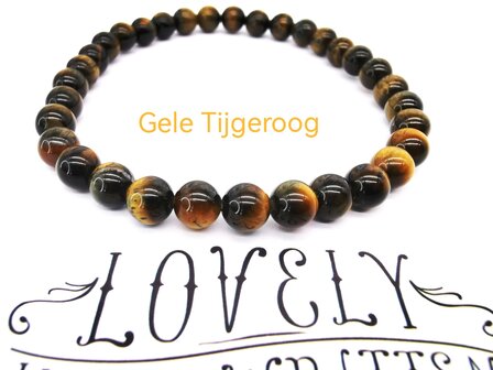 Goldenes Tigerauge &ndash; 6 mm Perlenarmband