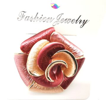 Magnetbrosche, Rose, Farbe rot 3D, &Oslash; 41 mm.