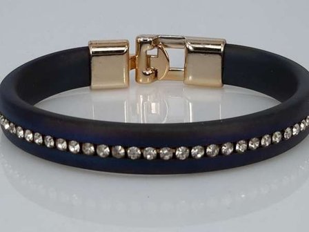 Siliconen armband met strass, 11 kleuren