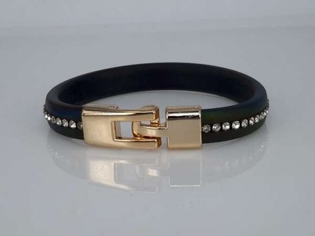 Siliconen armband met strass, 11 kleuren