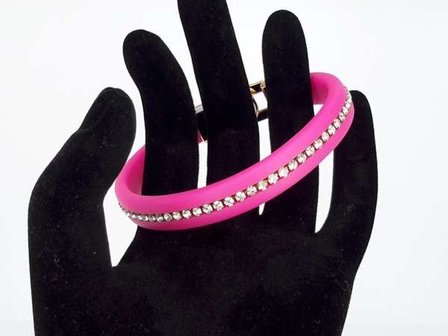 Siliconen armband met strass, 11 kleuren