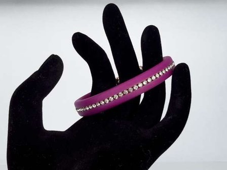 Siliconen armband met strass, 11 kleuren