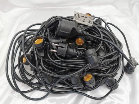 Party Kabel, 25 mtr 40 fassungen + kupplung