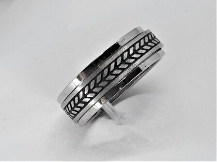 Edelstahl - Stressringe - Weisen- Tattooband, 2 separate Ringe &uuml;bereinander. Karton 36St