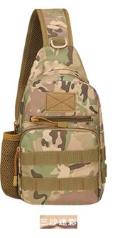 M2 Sling- schouder- buik- rug- draag- tas, Khaki Camouflage