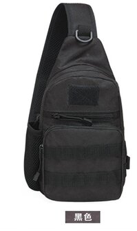 M2 Sling-Schulter-Bauch-Ruck-Trage-Tasche, schwarz