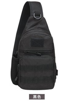 M2 Sling- schouder- buik- rug- draag- tas, zwart