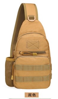 M2 Sling- schouder- buik- rug- draag- tas, khaki