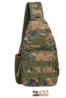 M2 Sling- schouder- buik- rug- draag- tas, Jungle Digital