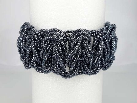 Bohemien style handgemaakte gevlochten kralen armband, 6 kleuren