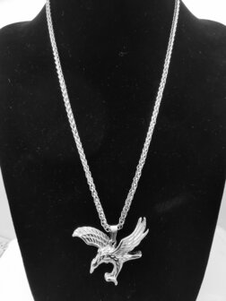 Eagle - Heren Ketting L 60 cm - RVS Eagle Hanger