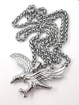 Eagle - Heren Ketting L 60 cm - RVS Eagle Hanger