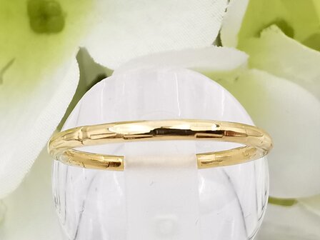 RVS goudkleurig minimalistische ring , Motief.